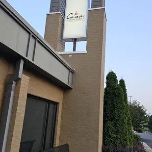 a view of a clock tower