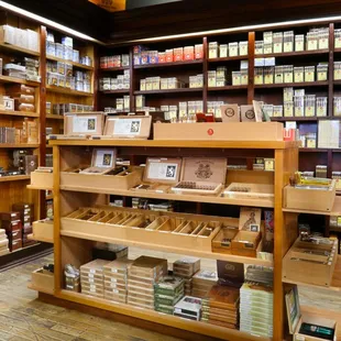 shelves of cigars and cigars