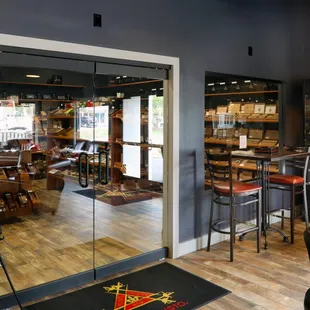 the inside of a restaurant