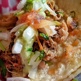 Close up of the taco Tuesday Street taco