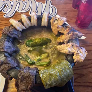 Molcahete trio with green sauce. So good!