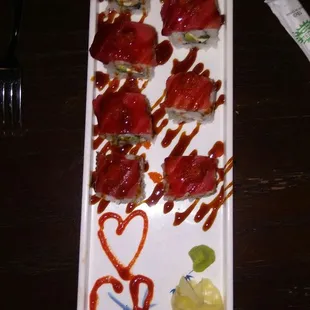 Sushi was so fresh...the Plata roll I need a relationship it was so good