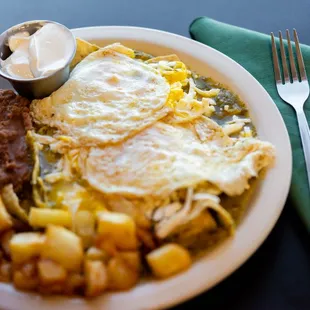a plate of mexican food