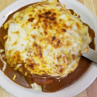 a plate of enchilada