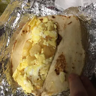 Potato and Egg Taco