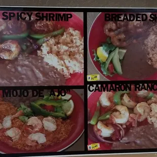 a variety of dishes