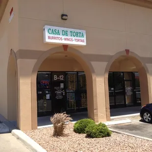 Storefront with drive-up window