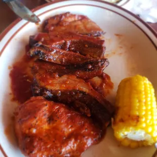 Valdez Smoked combination brisket, ribs, chicken, choice of 2 sides