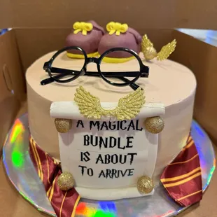 Baby shower Harry Potter theme cake
