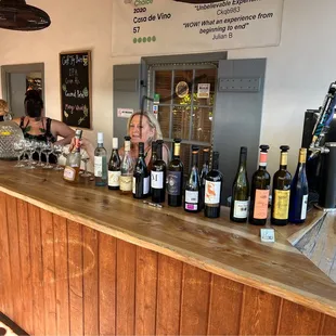 Patty, the owner explains the whole wine lineup