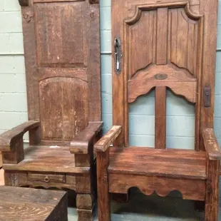 Chairs made from doors