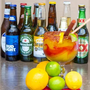 a margarita with limes and limes