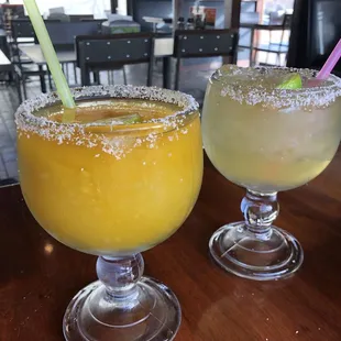 1/2 Mango and 1/2 Lime Margarita and Lime Margarita