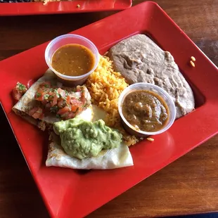 Chicken Quesadilla with Guacamole &amp; pico