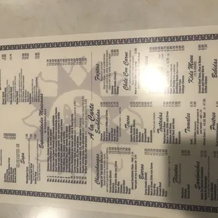 Large Menu sorry sideways