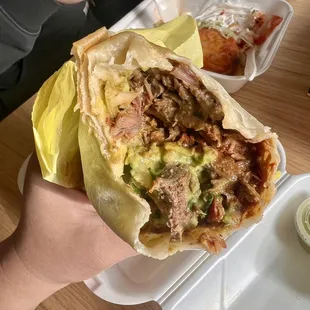 All meat burrito
