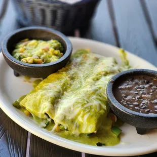 Vegetarian enchiladas, not bad