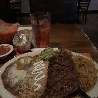 Carnitas Uruapan Style and a Cheese Enchilada
