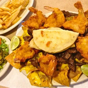 Botana Beef &amp; Fried Shrimp