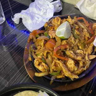 Chicken fajitas