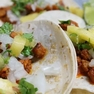 three tacos on a plate