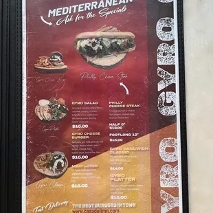 Menu page 5 of 6