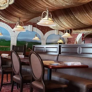 the dining area of a restaurant