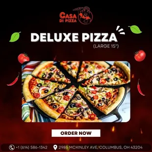 a picture of a large pizza