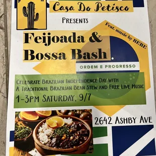 They offer rotating special items, great way to try Brazilian food