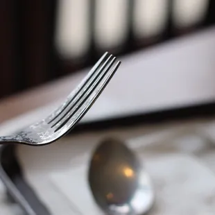 Filthy cutlery.