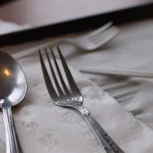 Filthy cutlery.  Gonna use the plastic.
