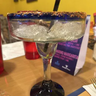 A $12 spicy tamarind margarita, which should be called:  $"3 3/4 iced margarita."  Not worth it!