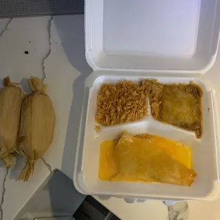 2. 1 Tamale and 1 Enchilada Plate