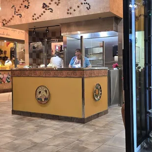 Tortillas being made