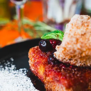 a plate of food on a table