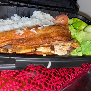 a meal in a plastic container