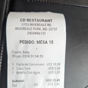 Shrimp fajita $19.99