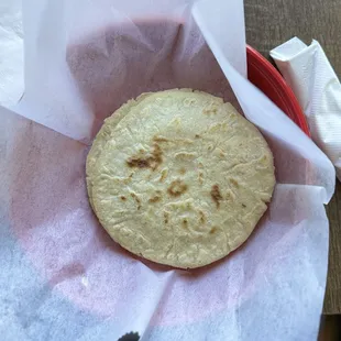 Tortillas that comes with the Salvadoran Traditional Breakfast.