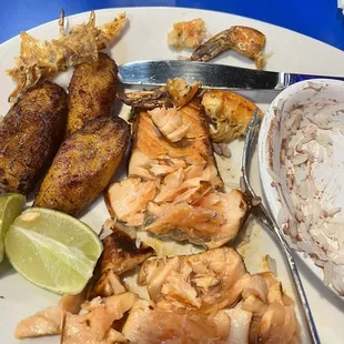 Grilled Salmon with Shrimp
