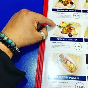 a menu for a mexican restaurant