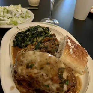 Stuffed Chicken Marsala with spinach