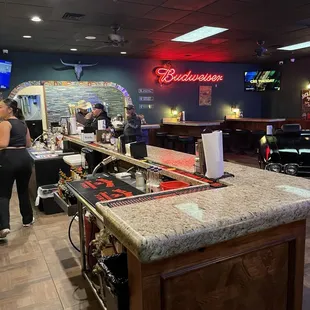 A view of the bar, we went on a heavy rain stormy night.  Had the place to ourselves.