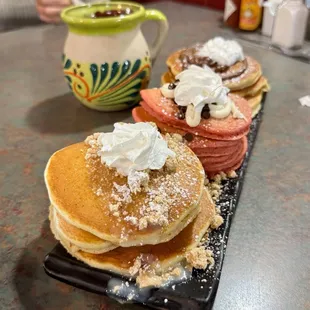 Pancake Flight (Mazapan, Red Velvet and Nutella). Breakfast 12/7/2024