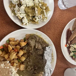 Steak Picado En Salsa Verde