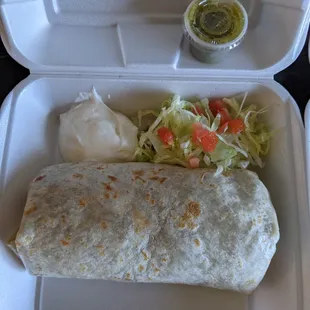 Carnitas Burrito for $9.50.