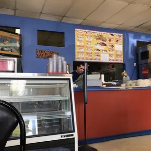 a man behind the counter