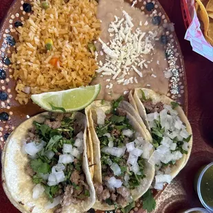 Asada tacos on Taco Tuesday