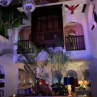 Inside lounge area...the former English teacher in me appreciated all of the bookshelves