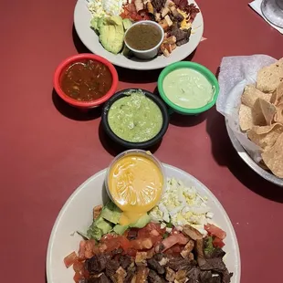 Fiesta Salad split with combo fajita