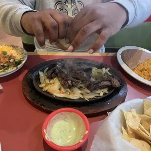 Beef fajitas